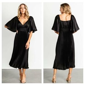 Baltic Born Aubree Pleated Dress Midi Dress New Without Tags